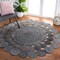 Safavieh 5 x 5 ft. Cape Cod Round Area Rug, Charcoal CAP226H-5R - alternate 2